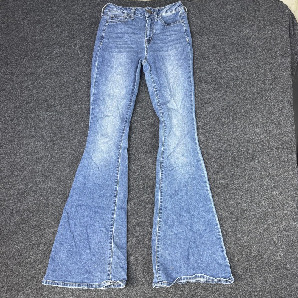 SO Goods For Life Flare Jeans Womens 1/25W Blue Denim Cotton Stretch High Rise